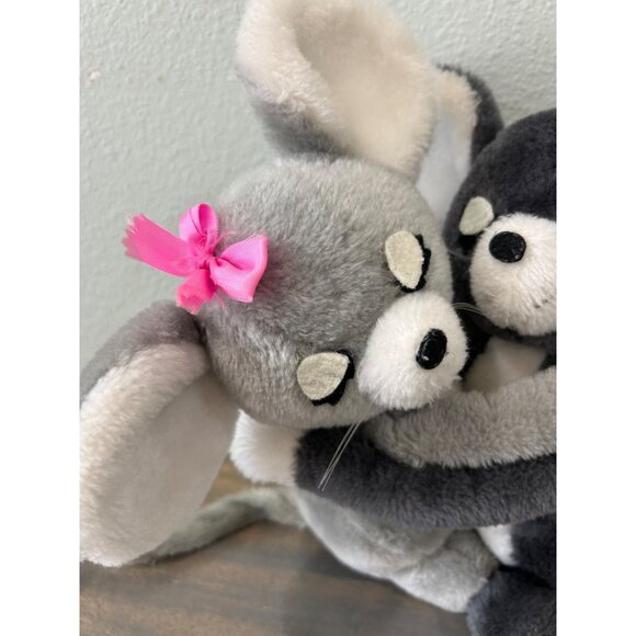 Vintage 1976 Dakin Hugging Mice Plush Toys Stuffed Animals Great Condition - Picture 2 of 9